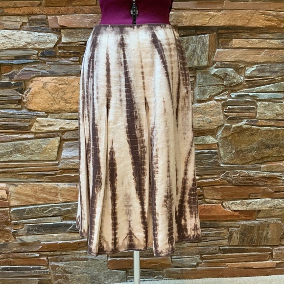 Michael Kors Dresses & Skirts - Michael Kors Tan/Brown Tie-Dye Skirt (6)